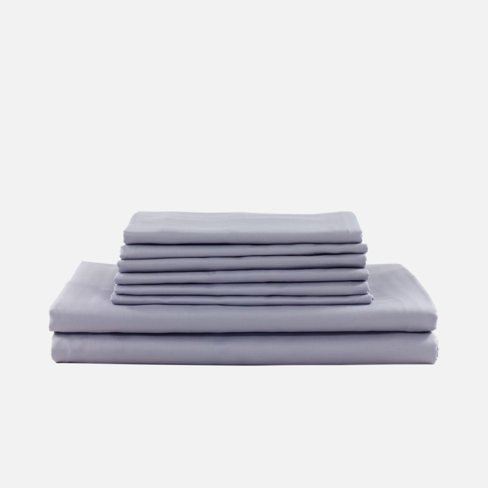 Edle Mako Satin Bettwäsche silbergrau